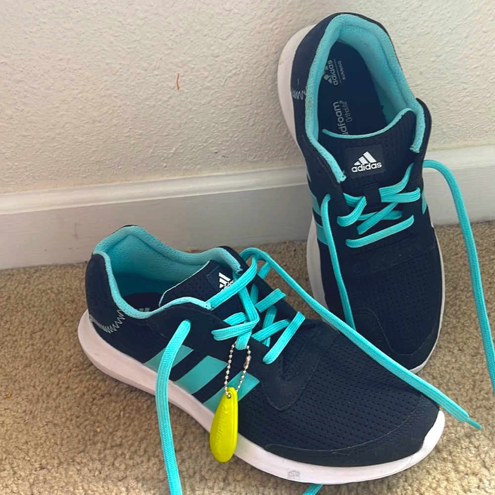 Brand New Black and Light Blue Cloudfoam Adidas Size 8.5
